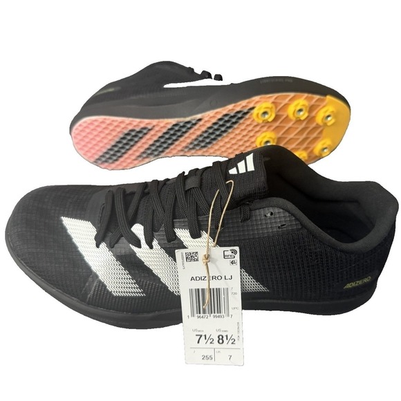 Adidas Adizero LJ Long Jump Track-Field Spikes Black ID0300 Men's Size 7.5 NEW